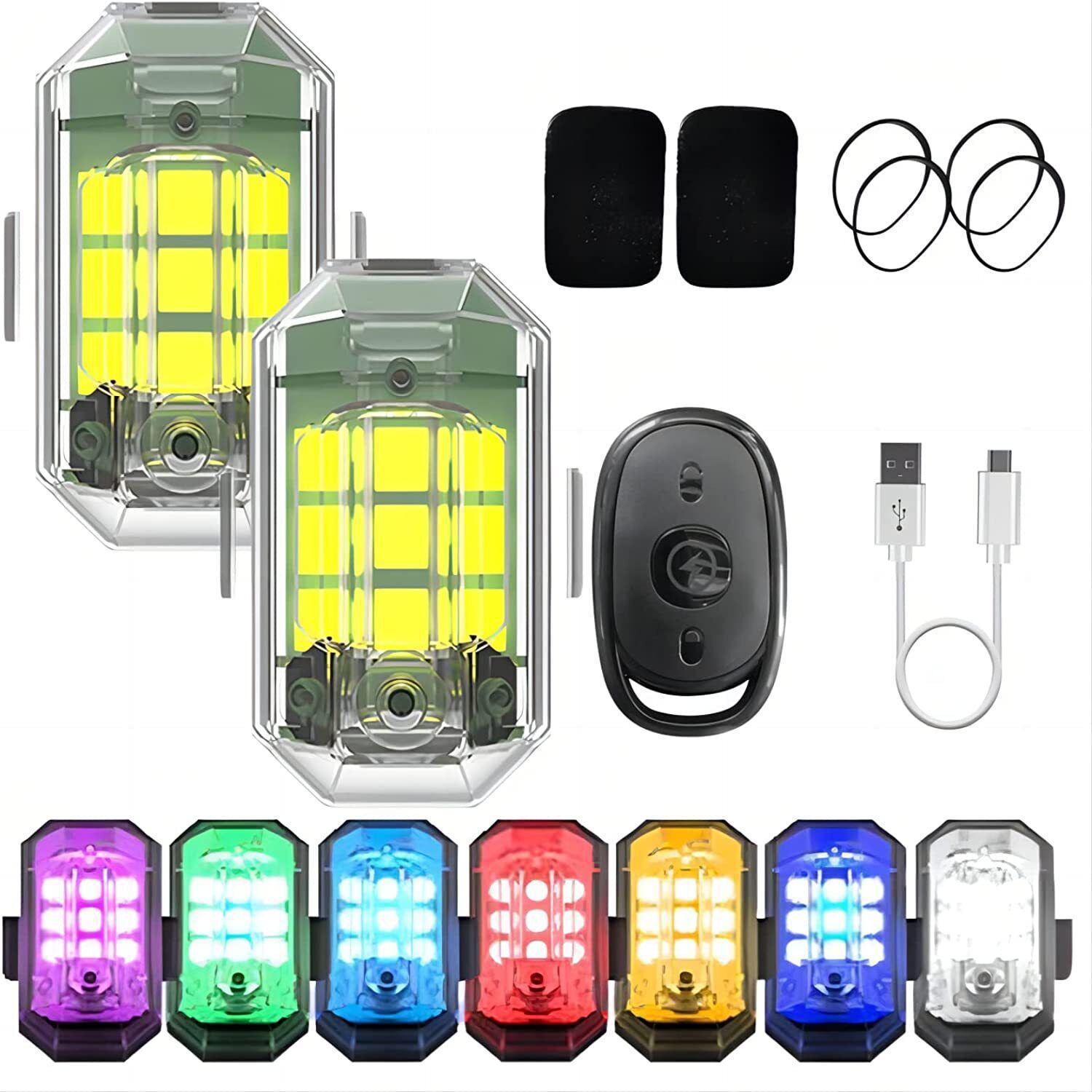 Drone Lidi Rc - 1/2/4Pc Remote Motorcycle Lights RC Drone