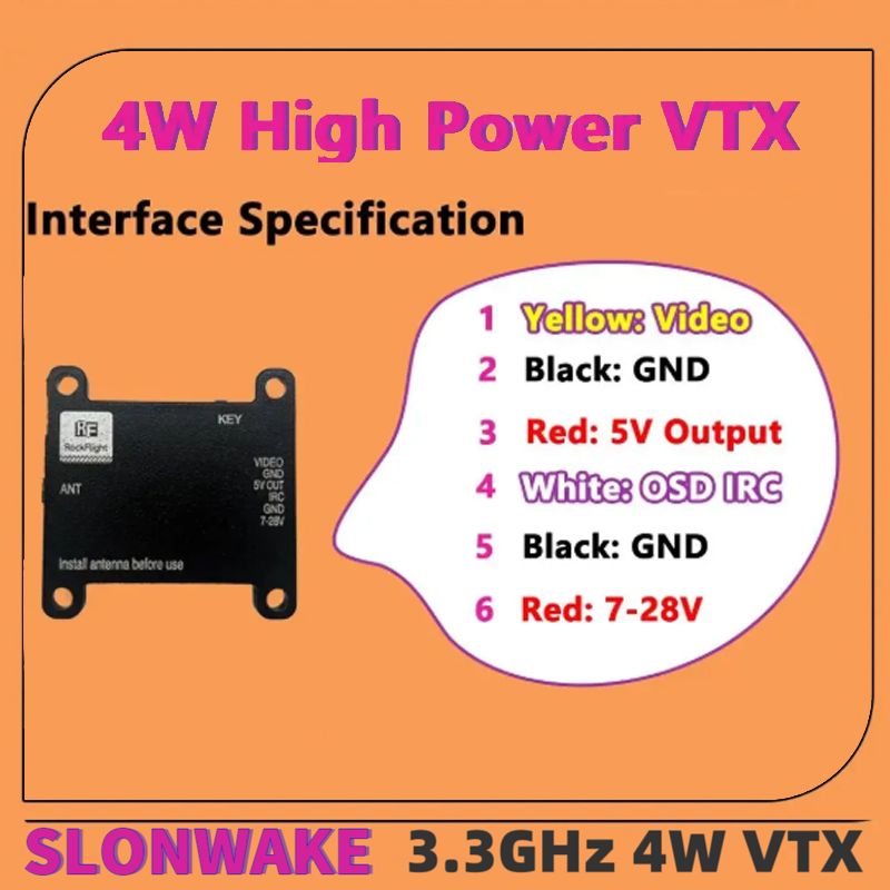SLONWAKE FPV 3.3G 16CH 4000mW  - Drone Rc Receiver And Transmitter avis et prix