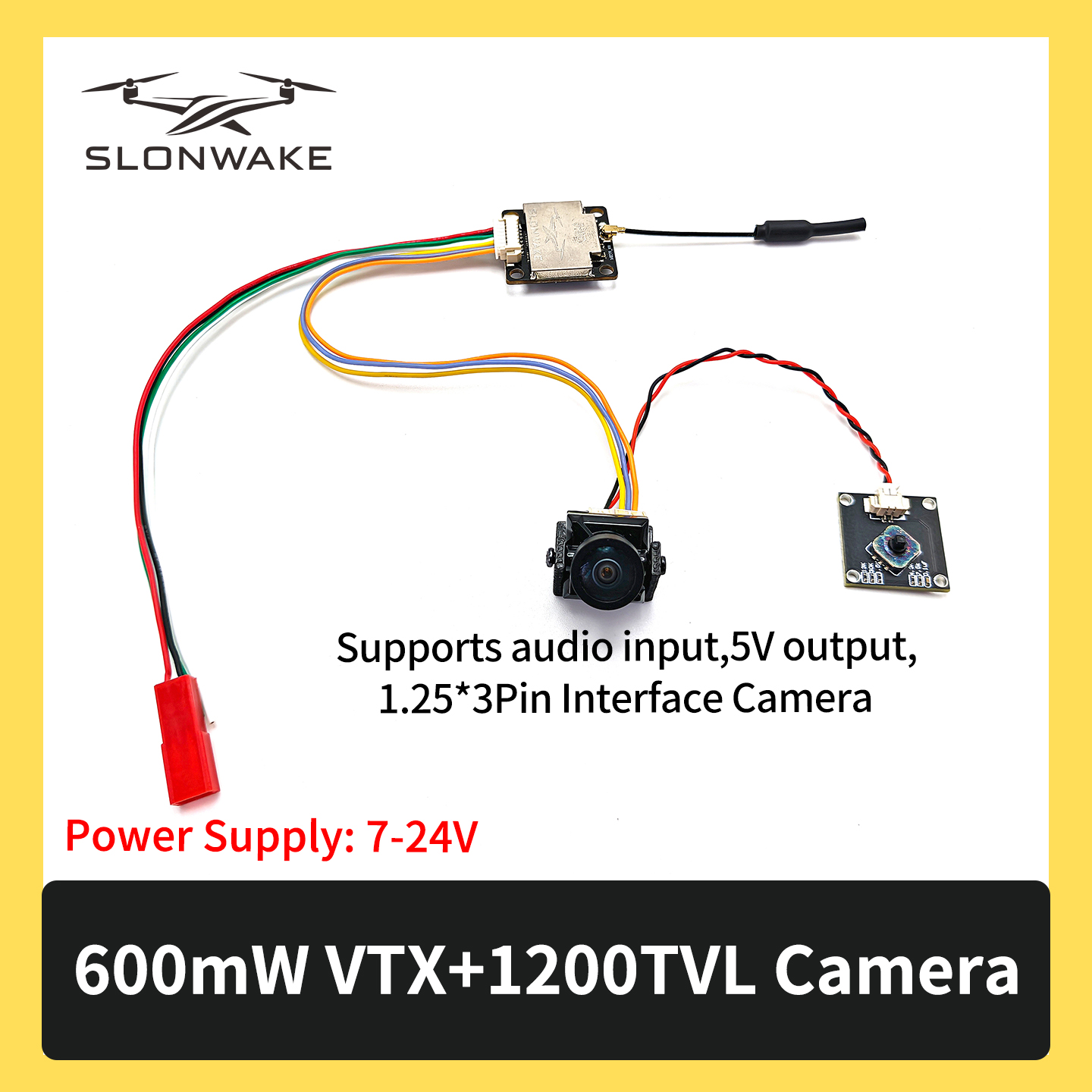 SLONWAKE 5.8G 600mW 7-24V FPV  - Drone Rc With Camera avis et prix