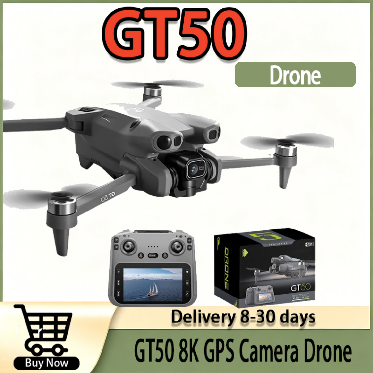 GT50 GPS Drone, 8K Dual Camera - Drone Top Rc avis et prix