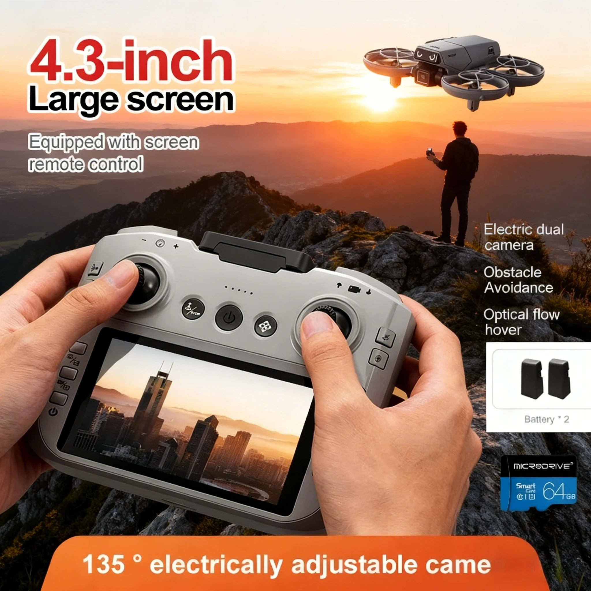 D36 Mini Drone With Screen Rem - Drone Top Rc avis et prix