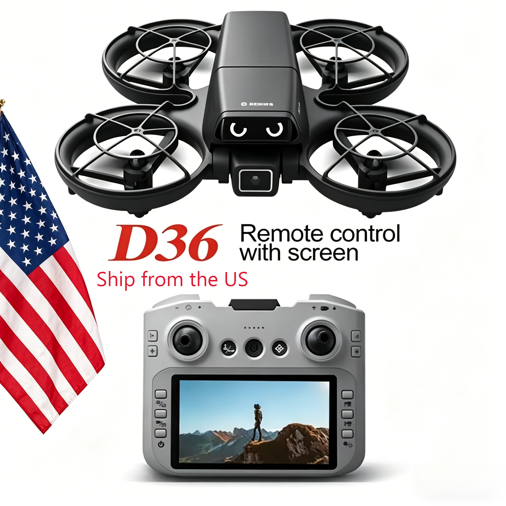 D36 Mini Drone With Screen Rem - Drone Top Rc avis et prix