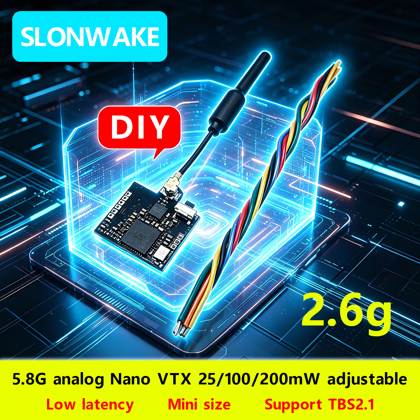SLONWAKE Nano 5.8G 48CH 200mW  - Drone Rc Receiver And Transmitter avis et prix
