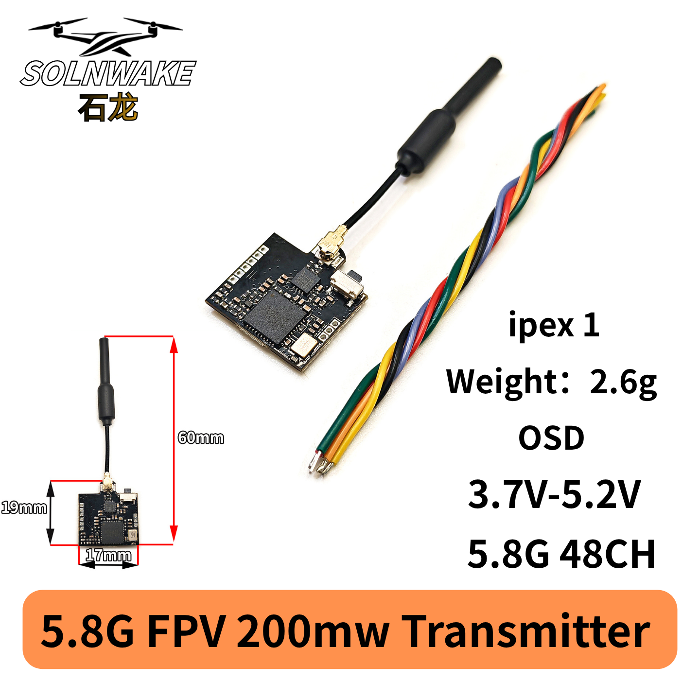 SLONWAKE Nano 5.8G 48CH 200mW  - Drone Rc Receiver And Transmitter avis et prix