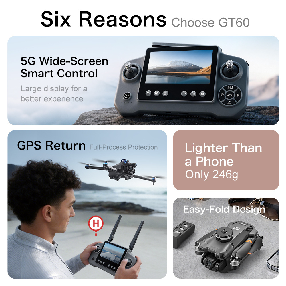 New GT60 GPS Drone High Defini - Lyzrc Drone avis et prix
