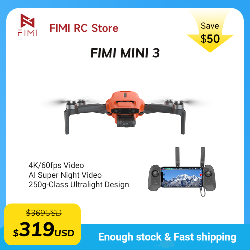 FIMI MINI 3 Camere drone 4K 60 - Drone Lidi Rc avis et prix
