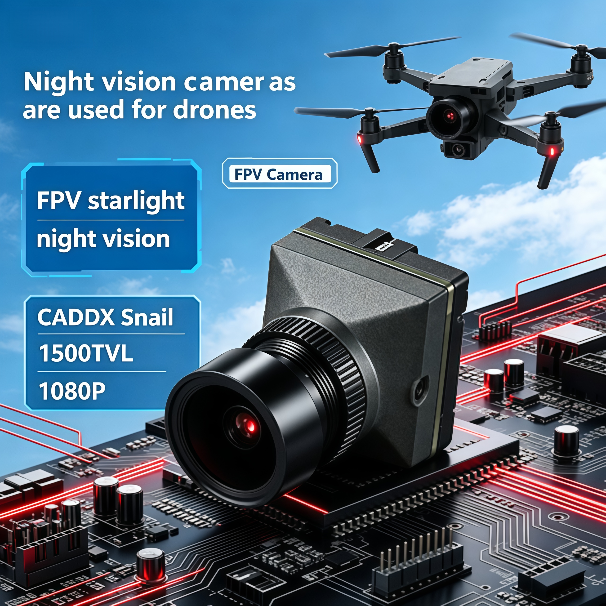 1500TVL HD CADDX Snail FPV Cam - Drone Rc With Camera avis et prix