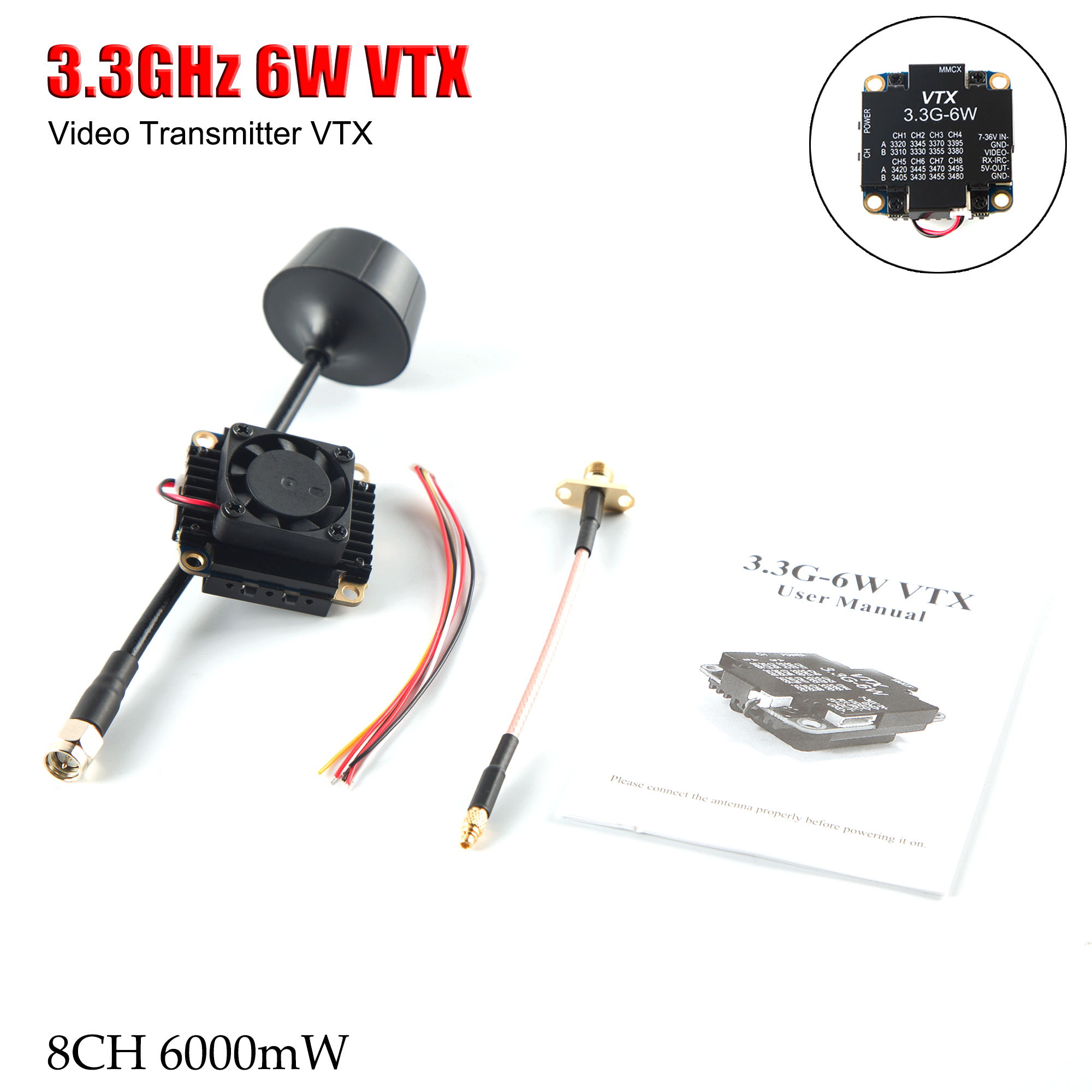 FPV Video Transmitter 3.3G 6W  - Drone Rc Control avis et prix